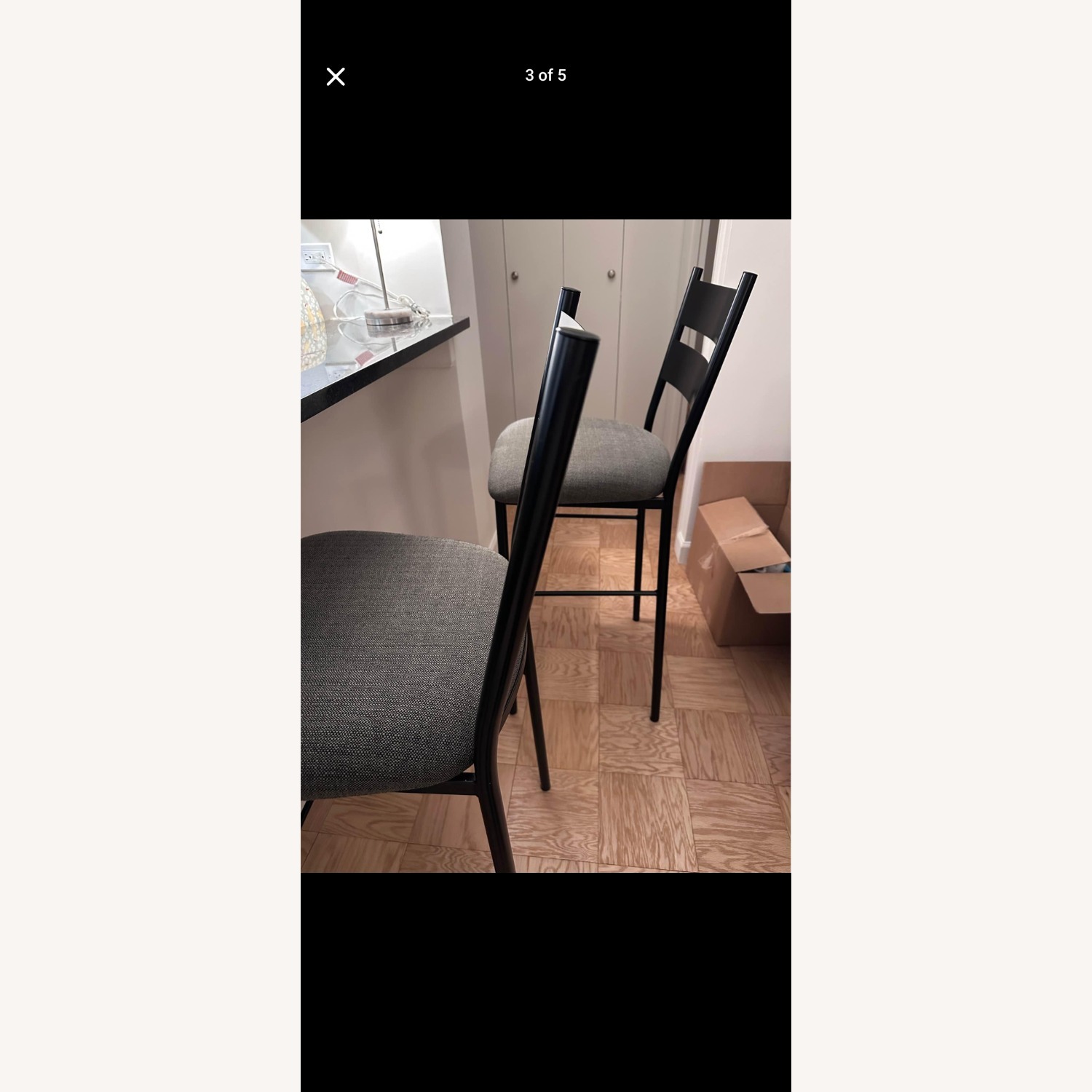 Room & Board Afton Black and Grey Bar Stools - image-1