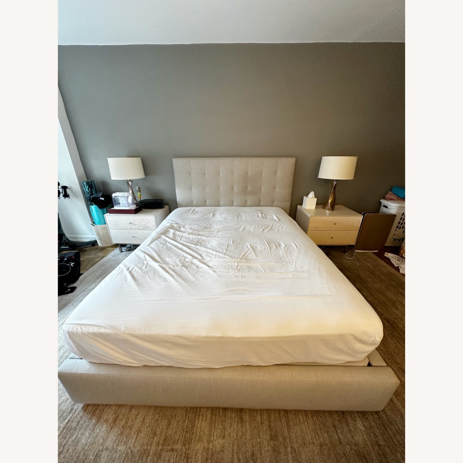 Room & Board Avery Queen Bed (Light Gray) - image-3