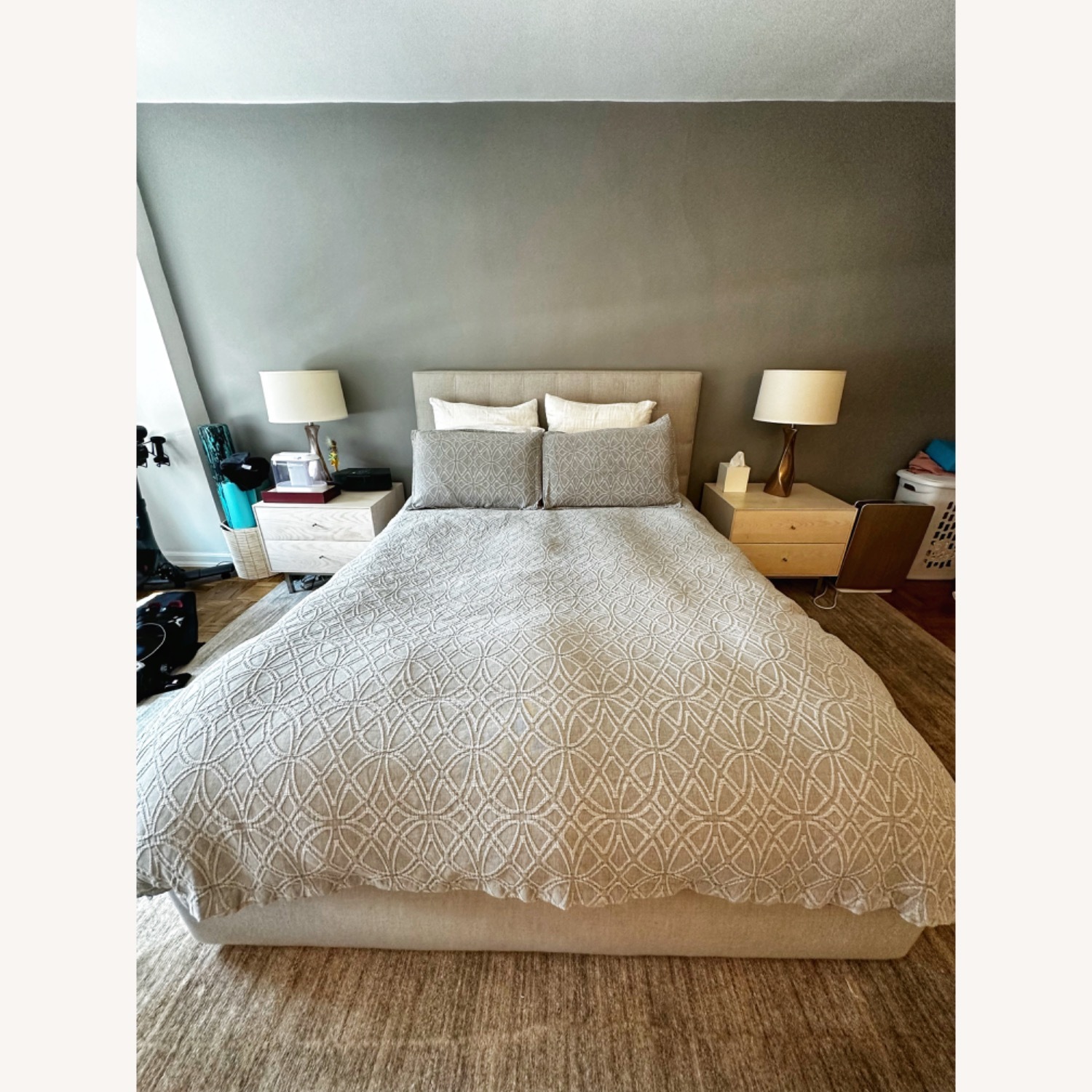 Room & Board Avery Queen Bed (Light Gray) - image-5