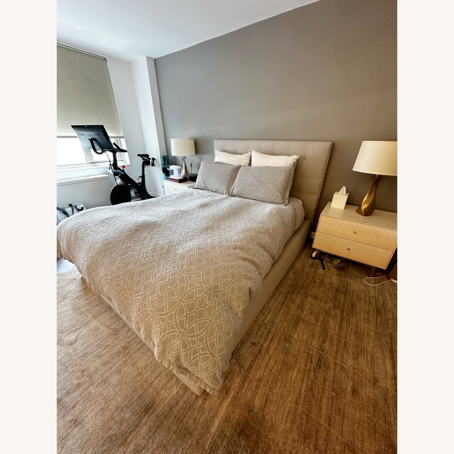 Room & Board Avery Queen Bed (Light Gray) - image-4