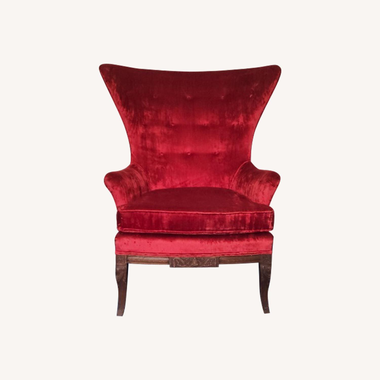 Vintage or Antique High-back Wing Chair - image-0