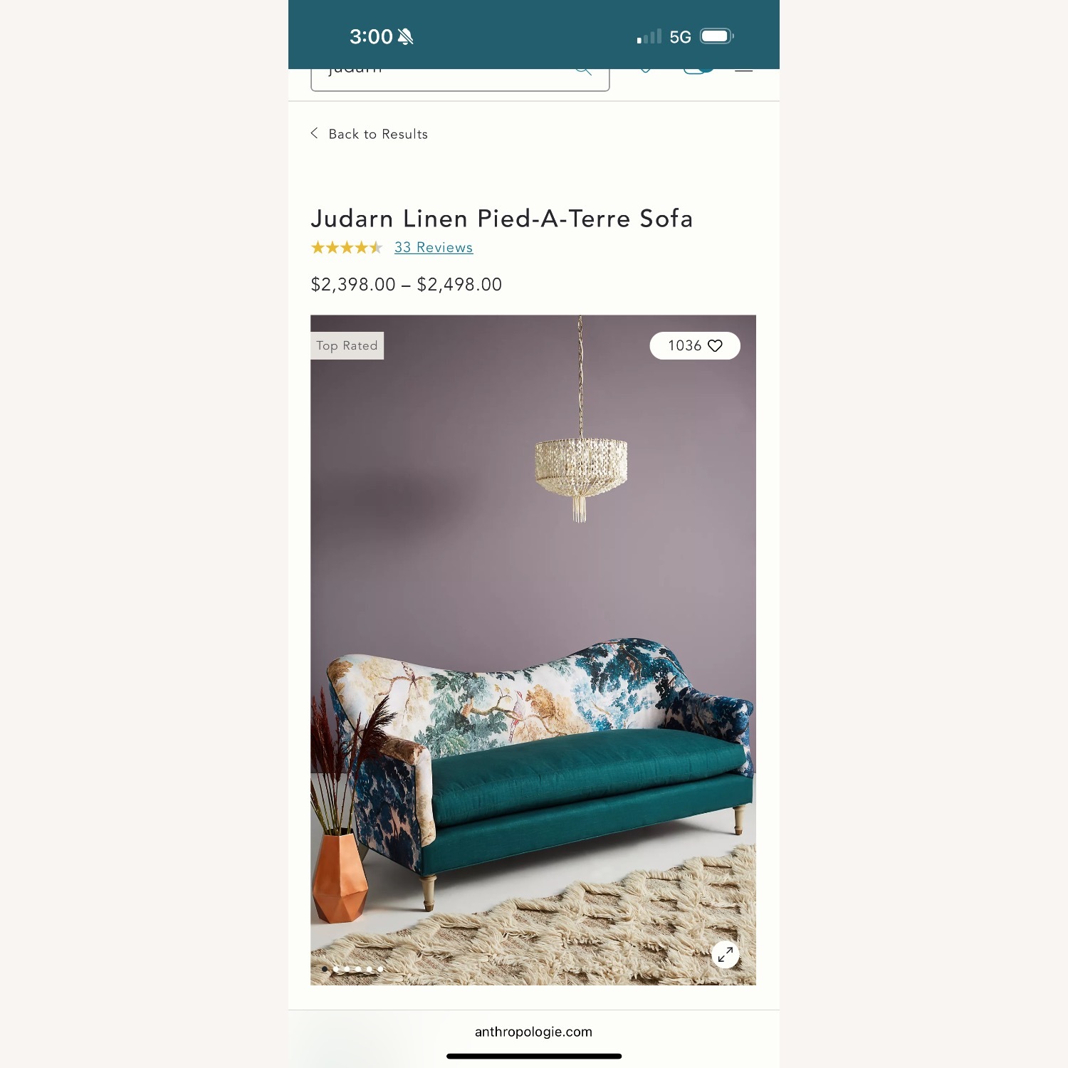 Judarn Linen Pied-A-Terre Sofa - image-3