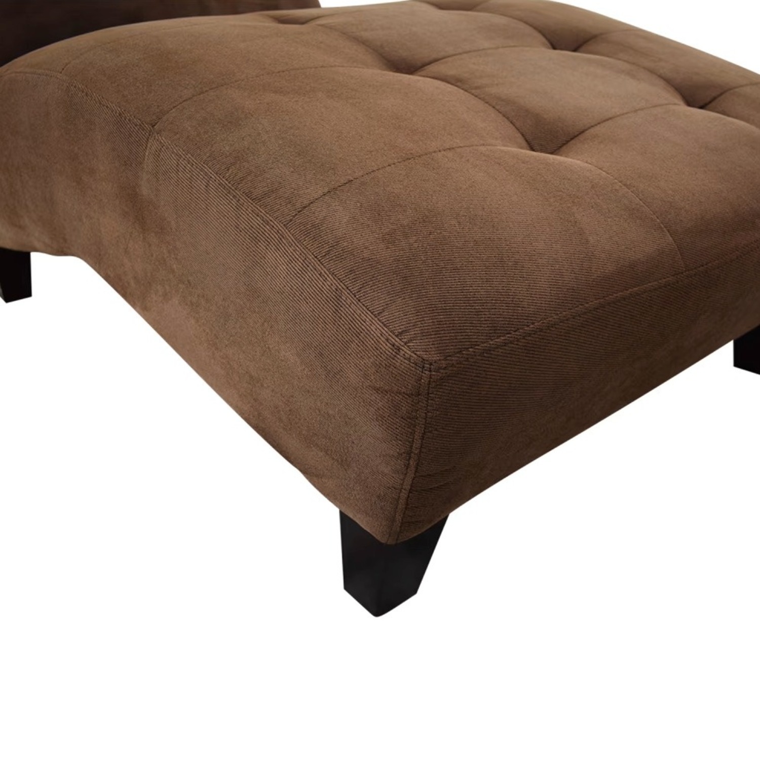 Macy's Double Tufted Brown Chaise Lounger - image-1