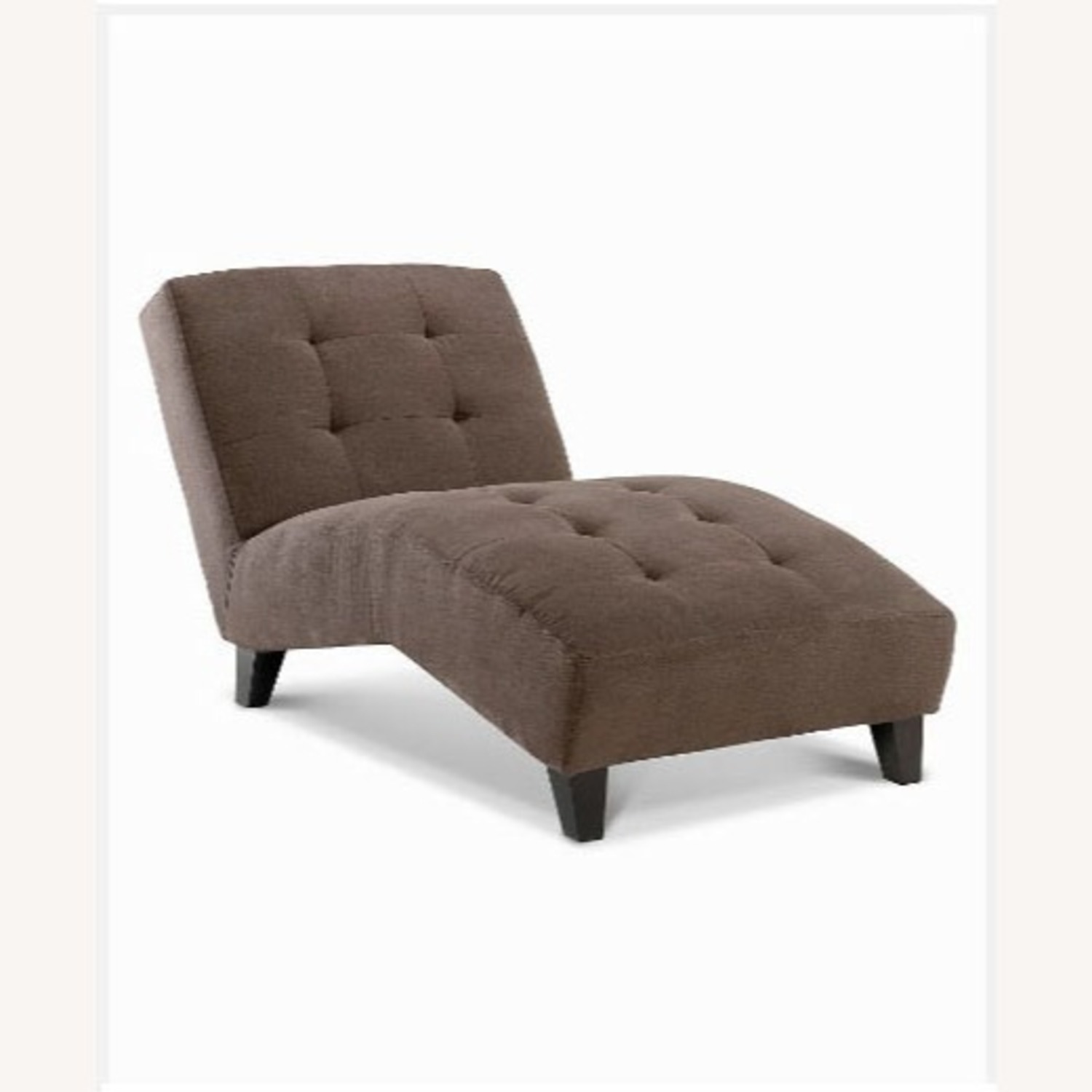 Macy's Double Tufted Brown Chaise Lounger - image-5