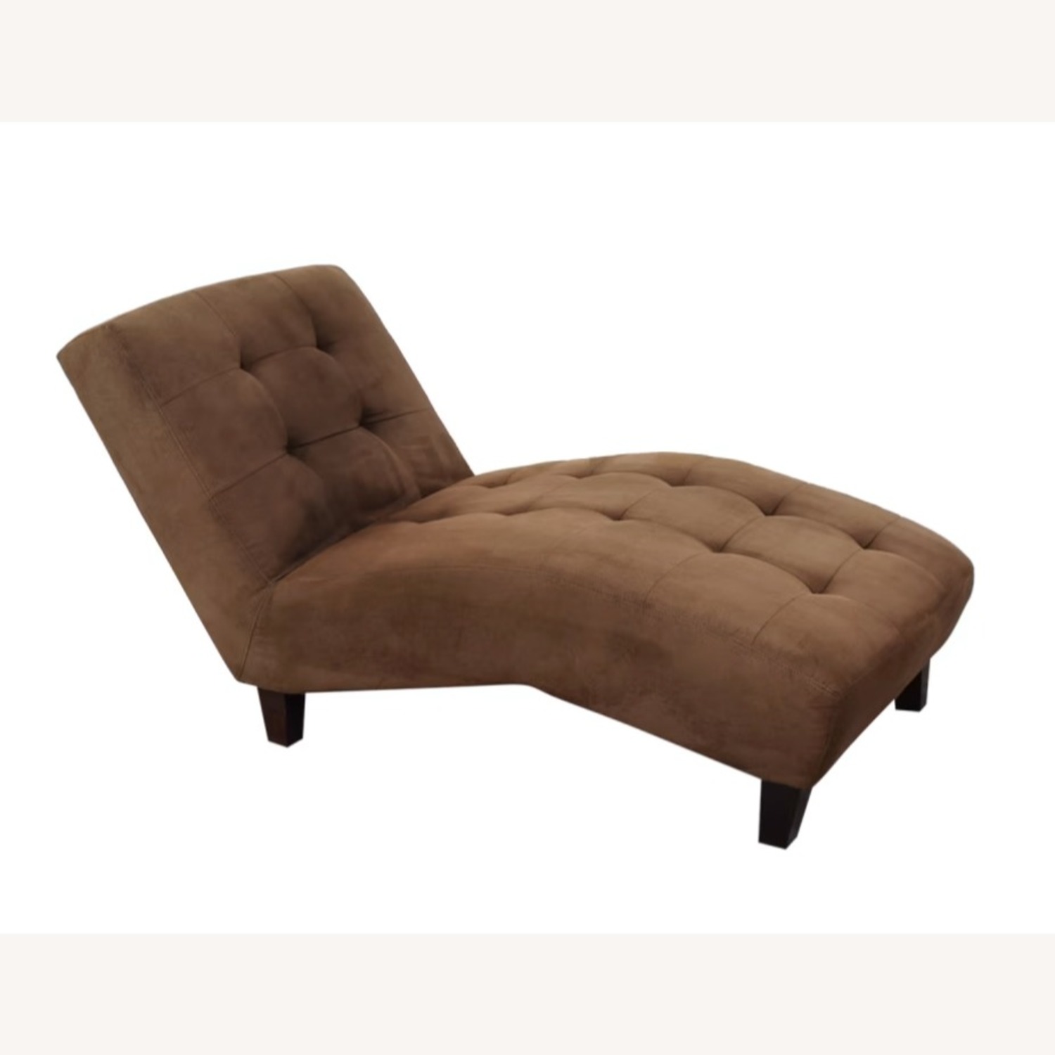 Macy's Double Tufted Brown Chaise Lounger - image-0