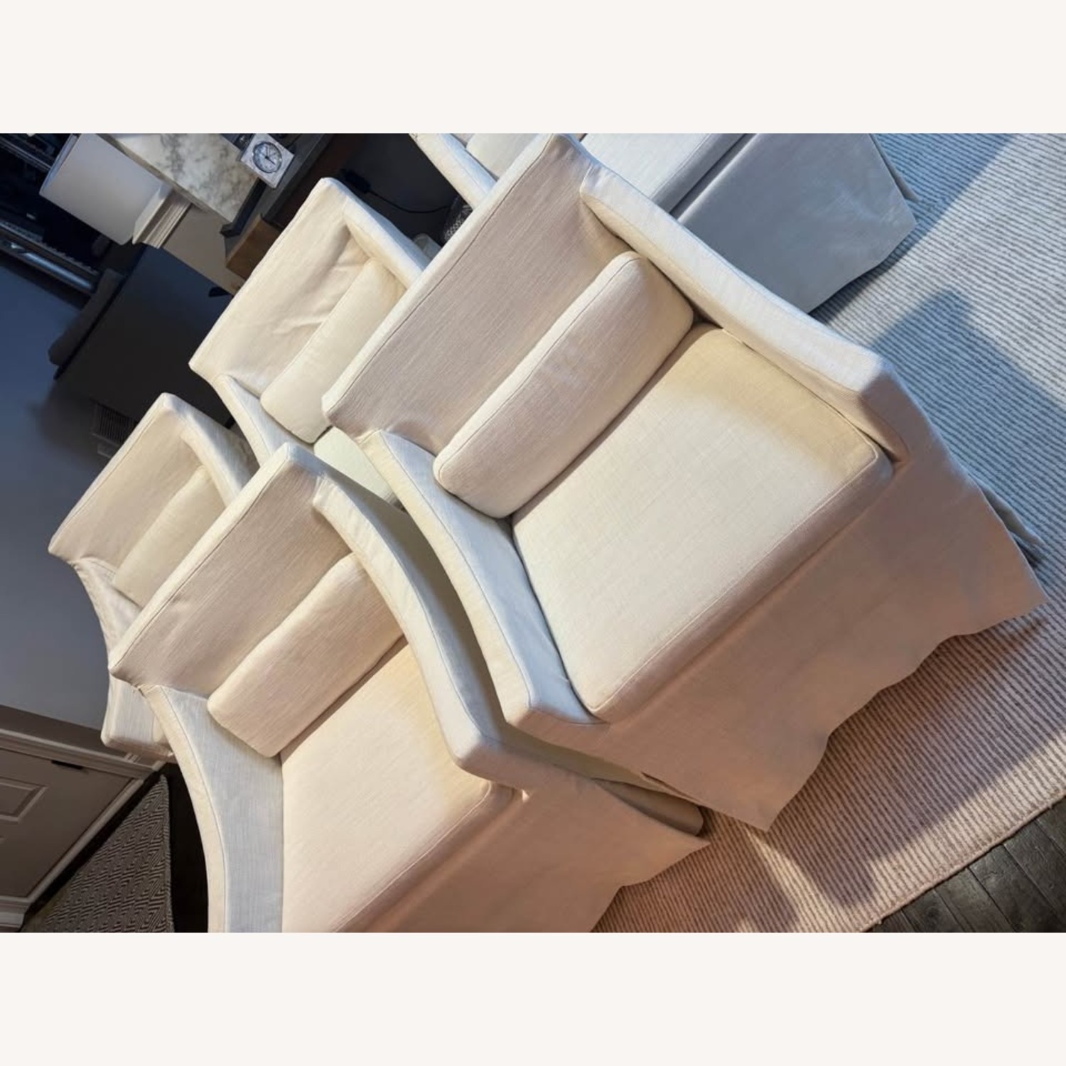 RH Low Belgian Slope Arm Slipcovered Dining Chairs - image-6