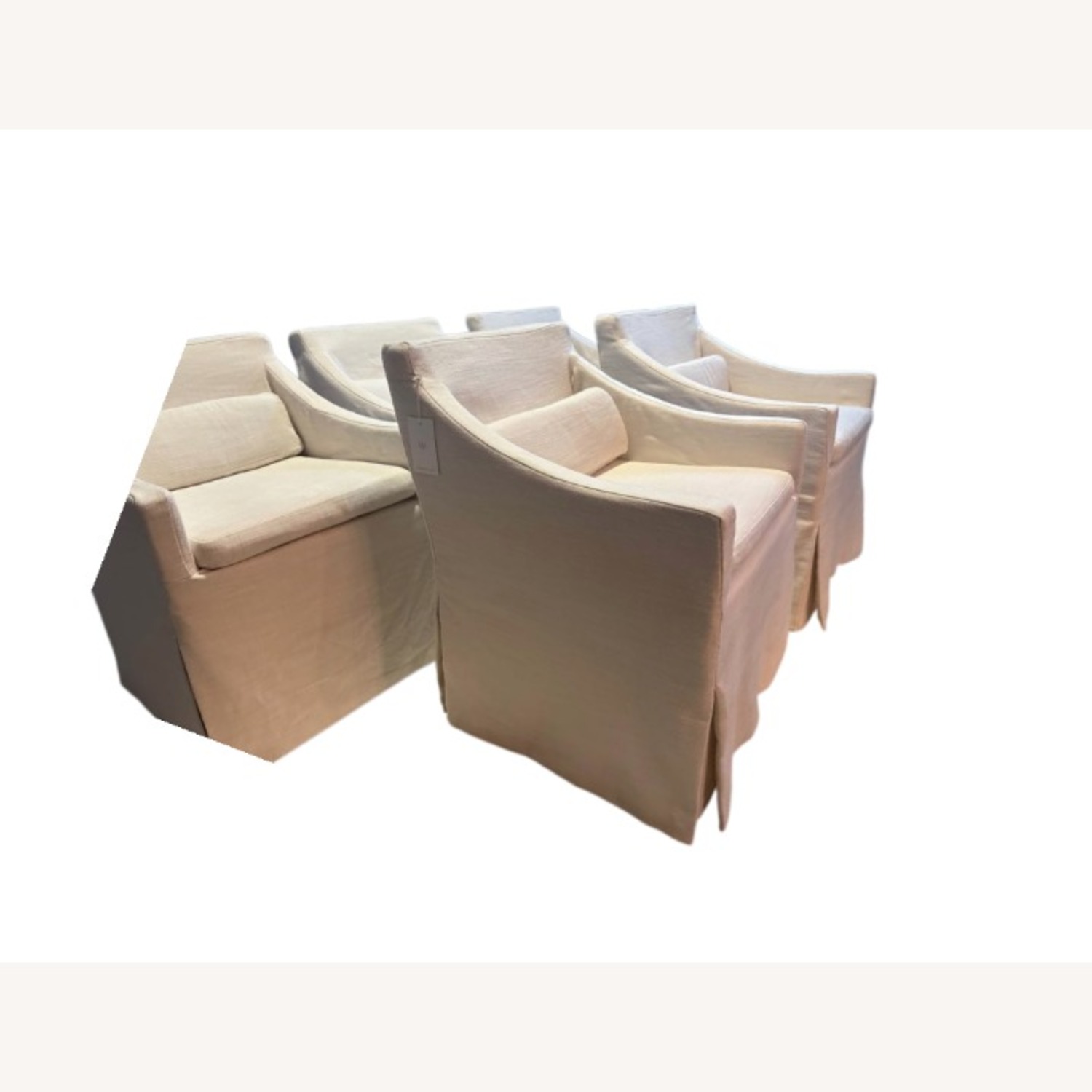 RH Low Belgian Slope Arm Slipcovered Dining Chairs - image-15