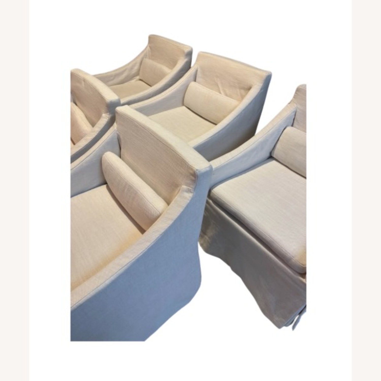 RH Low Belgian Slope Arm Slipcovered Dining Chairs - image-13