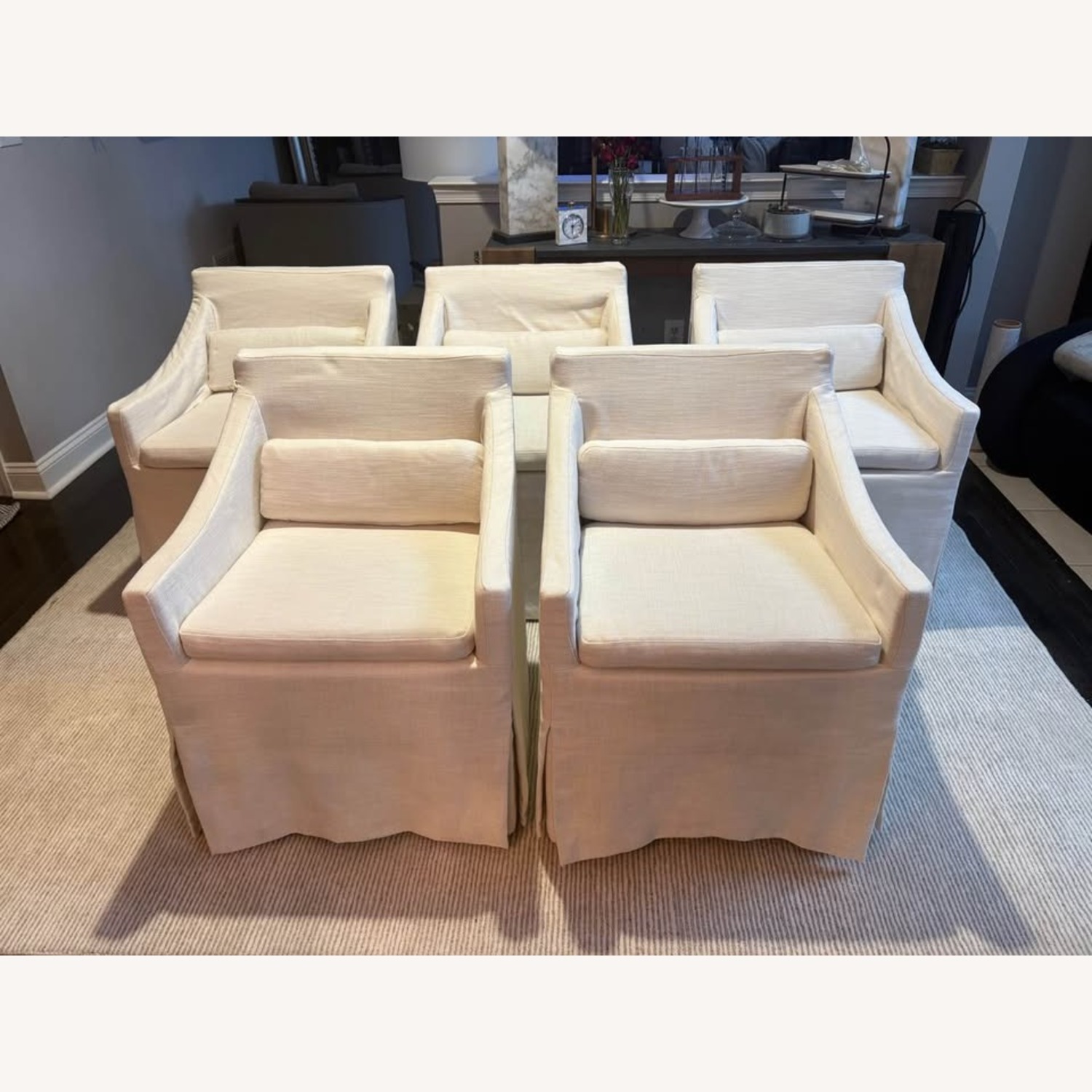 RH Low Belgian Slope Arm Slipcovered Dining Chairs - image-17