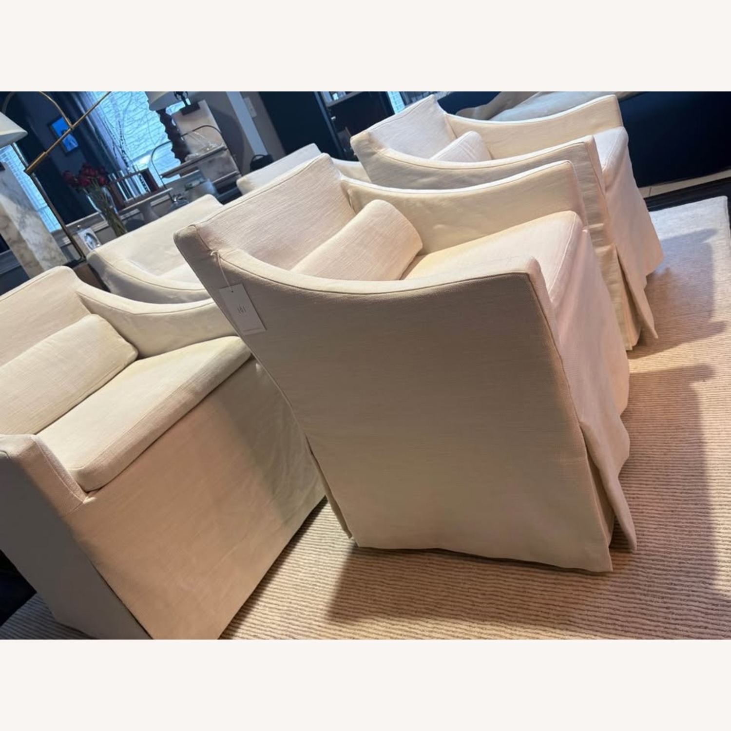 RH Low Belgian Slope Arm Slipcovered Dining Chairs - image-9