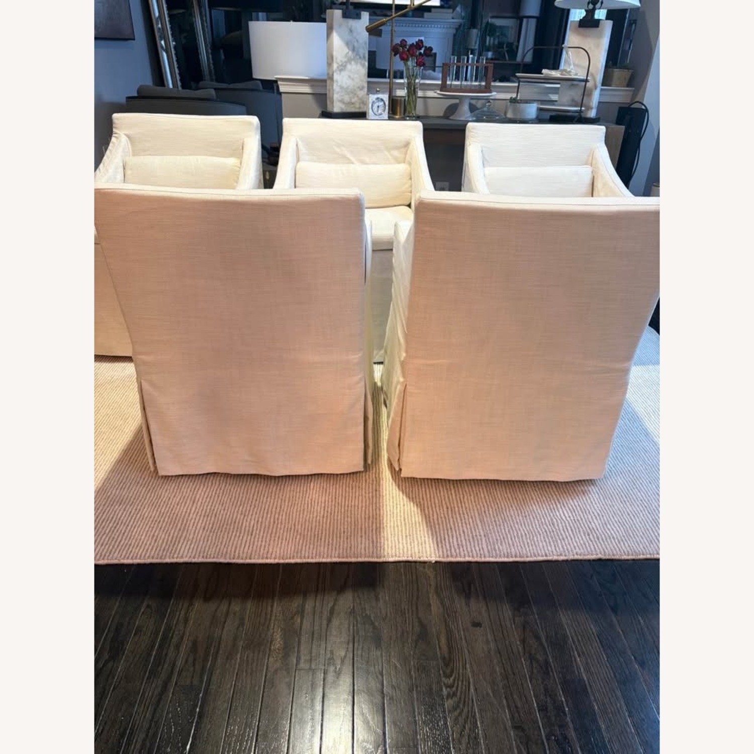 RH Low Belgian Slope Arm Slipcovered Dining Chairs - image-10