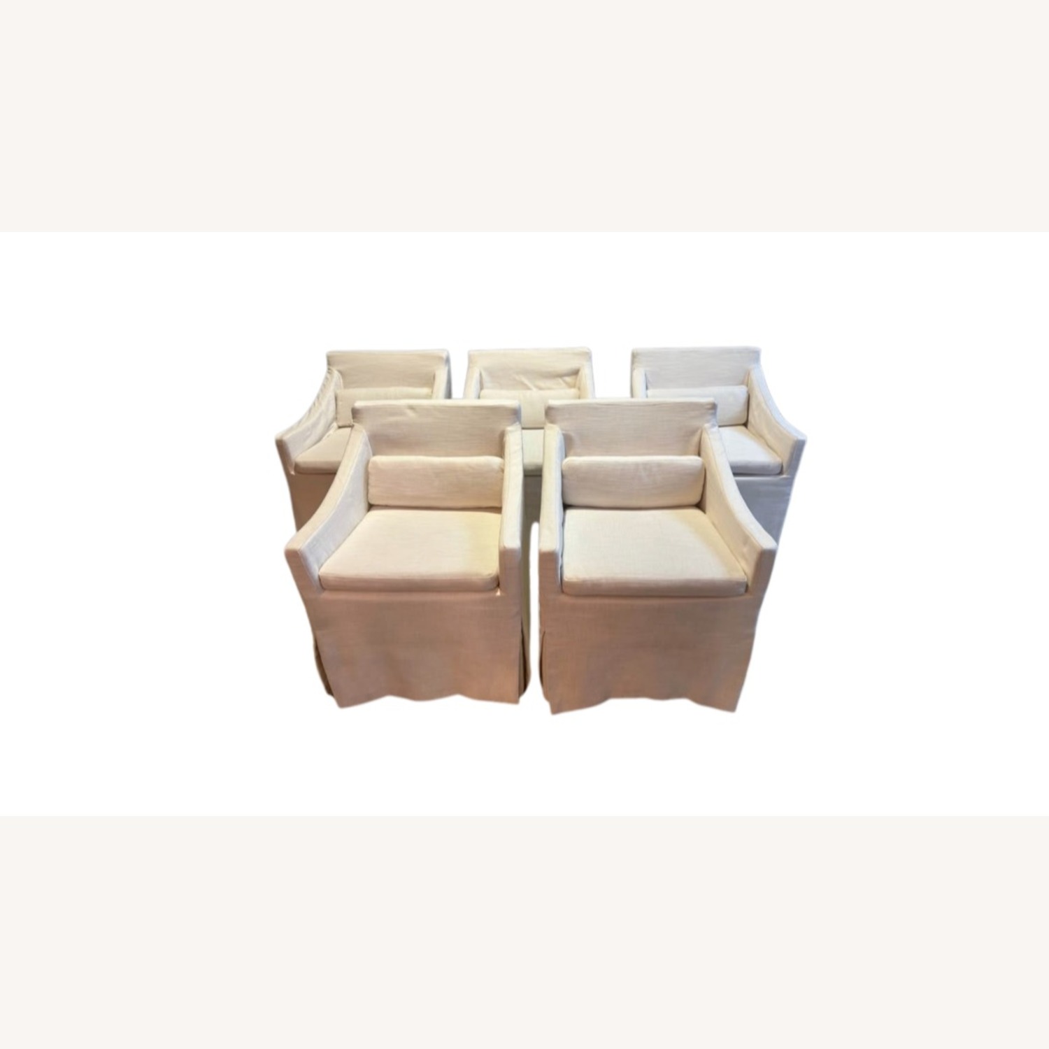 RH Low Belgian Slope Arm Slipcovered Dining Chairs - image-0