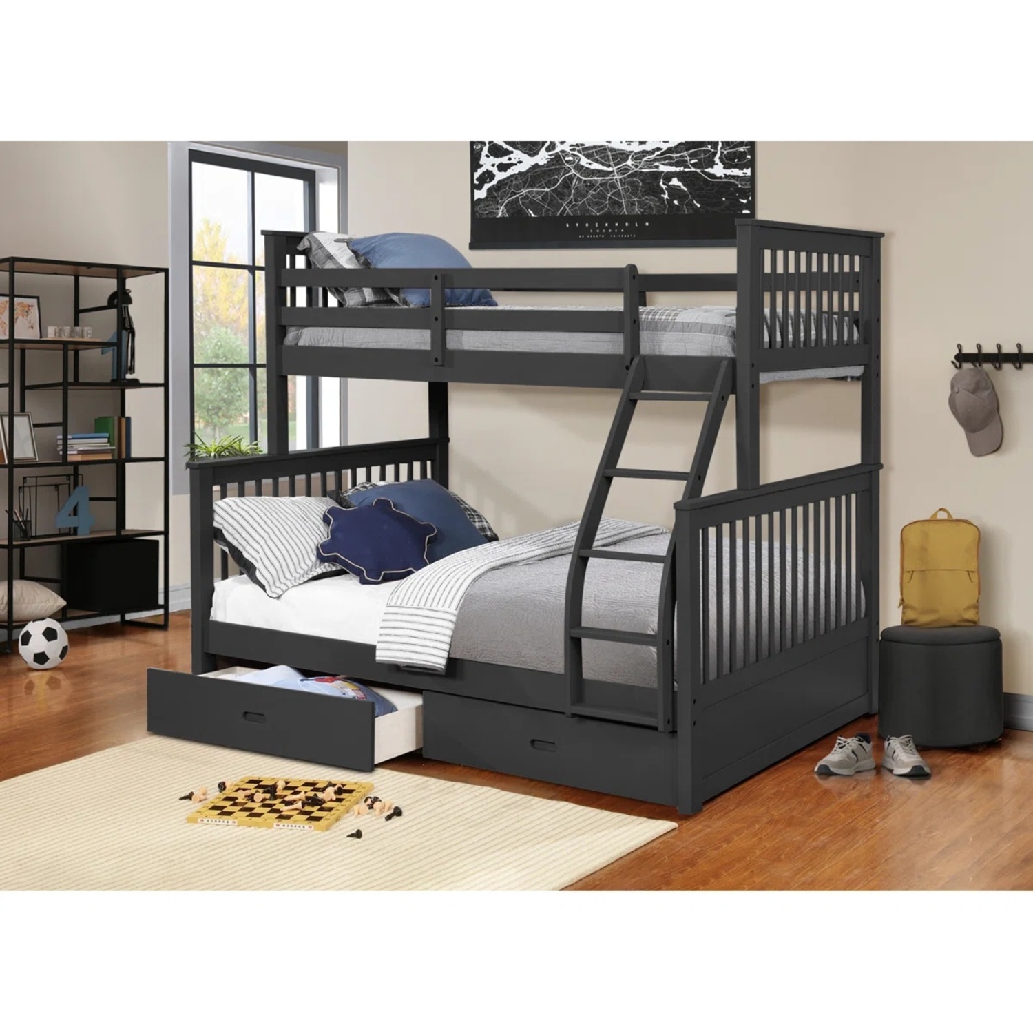 WayFair Aleta Twin/Full Bunk - image-5