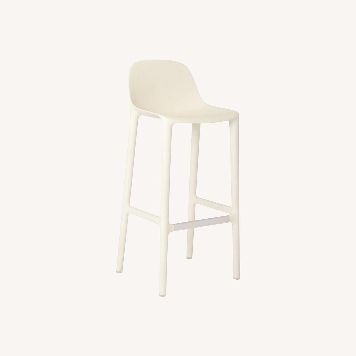 Pair of Emeco Broom Bar Stools - White - image-0