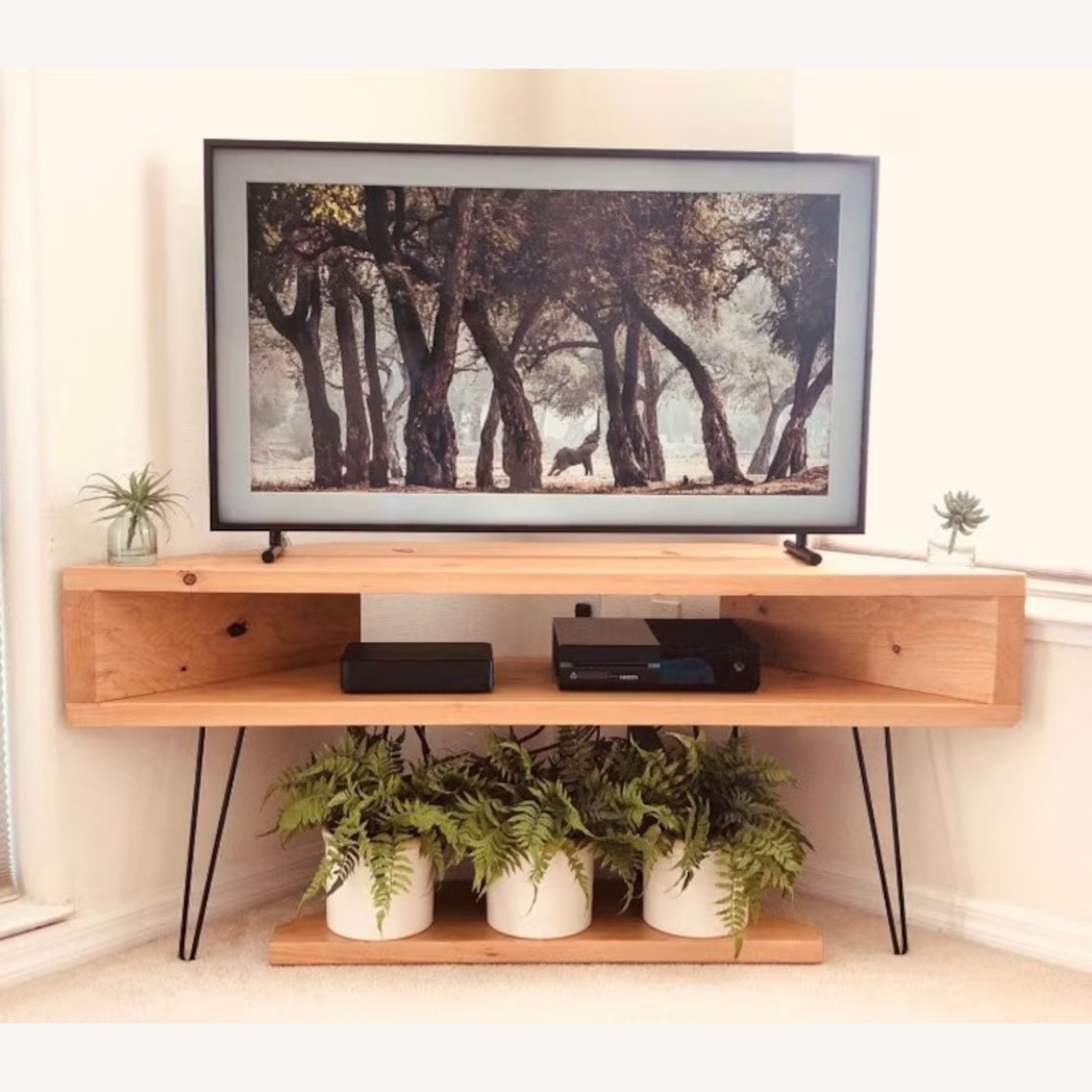 Custom Corner TV Console Table - image-5