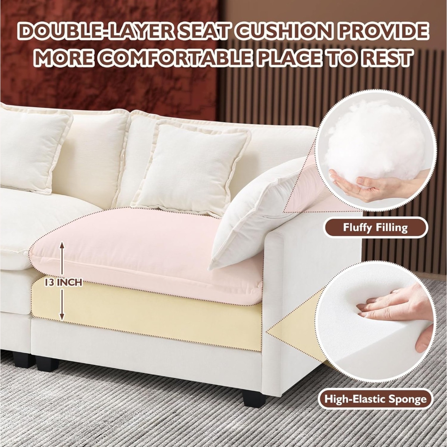 Cloud Sofa 77 Inch Loveseat - image-4