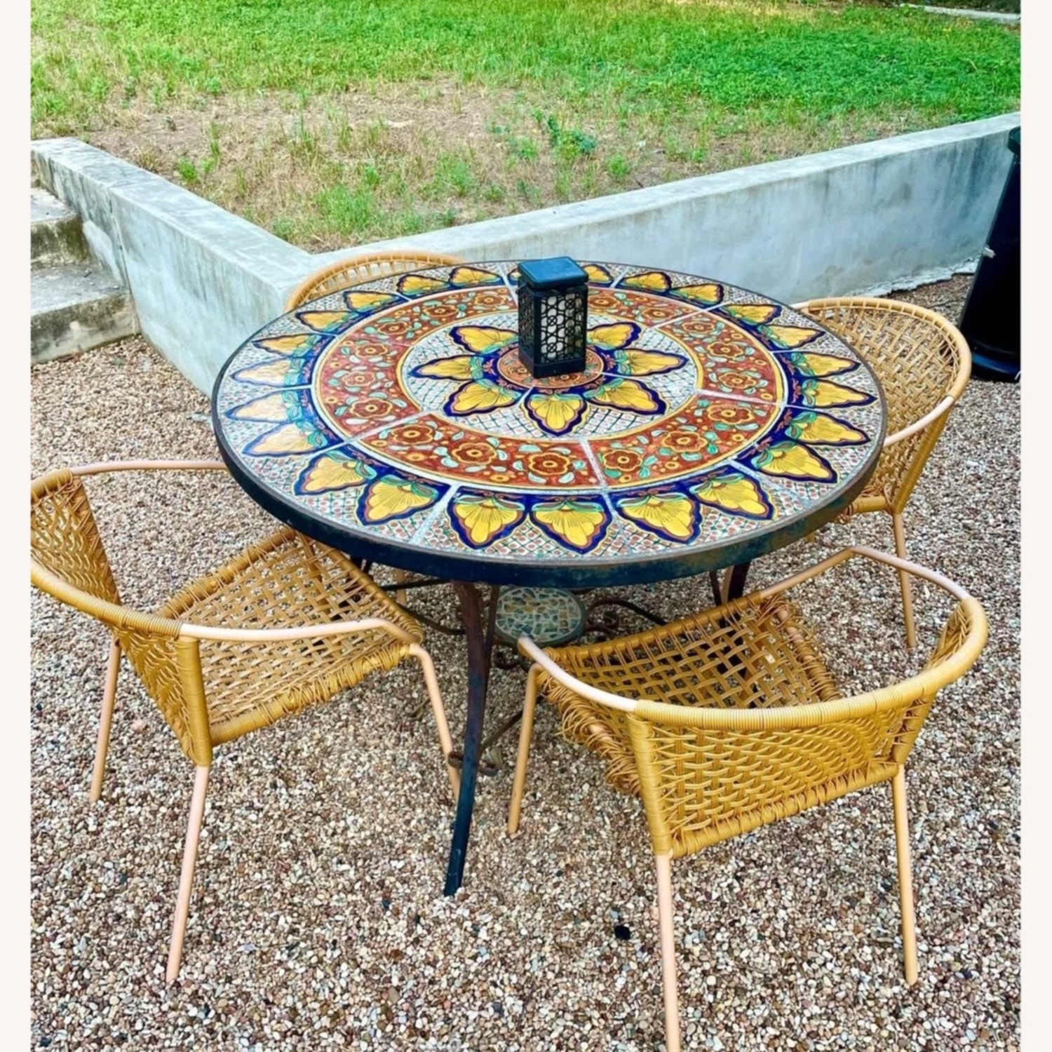 44.5” Talavera Tile Outdoor Dining Table - image-2
