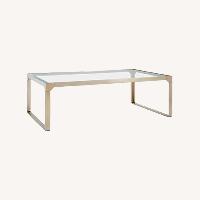 Arhaus Brass and Glass Coffee Table 