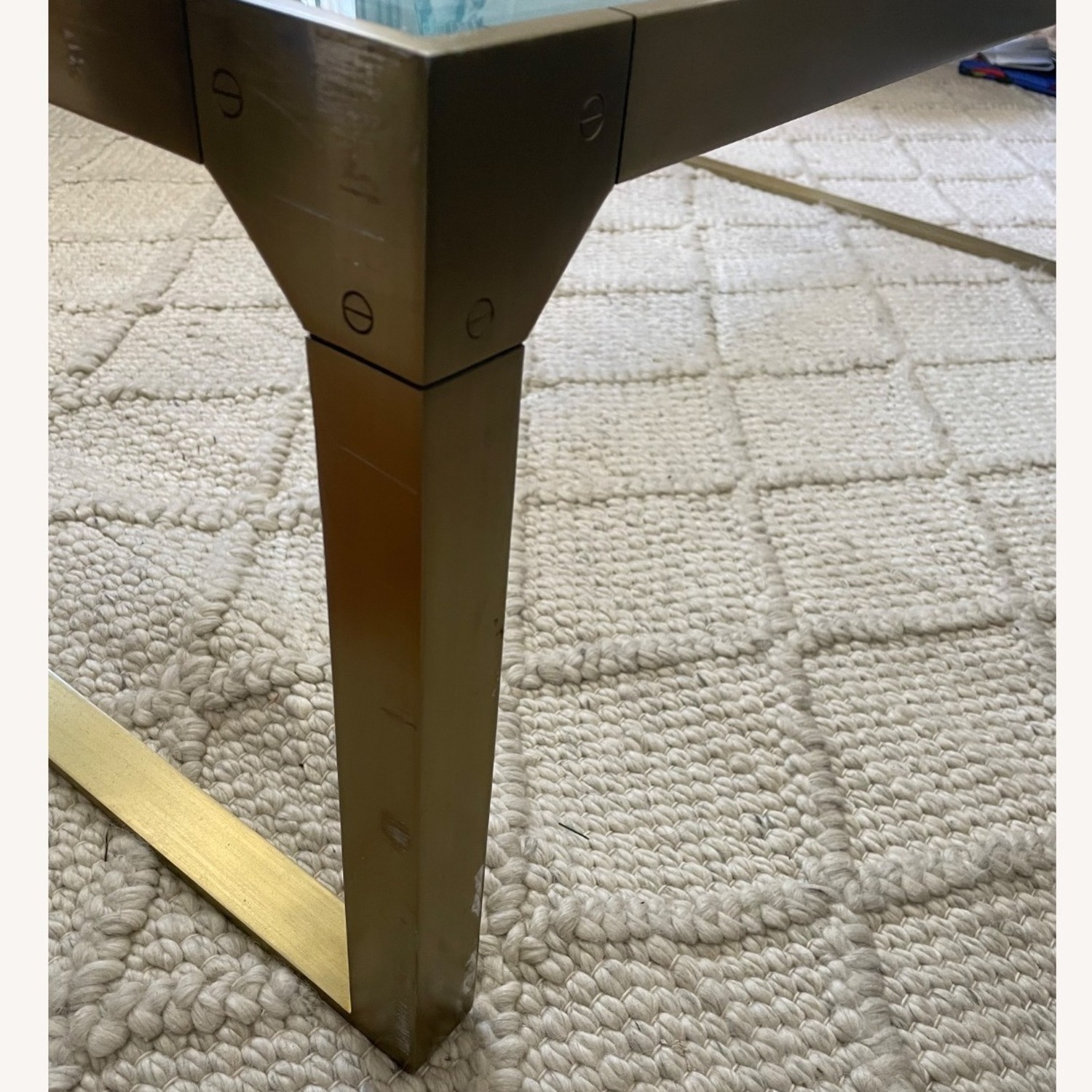 Arhaus Brass and Glass Coffee Table - image-3