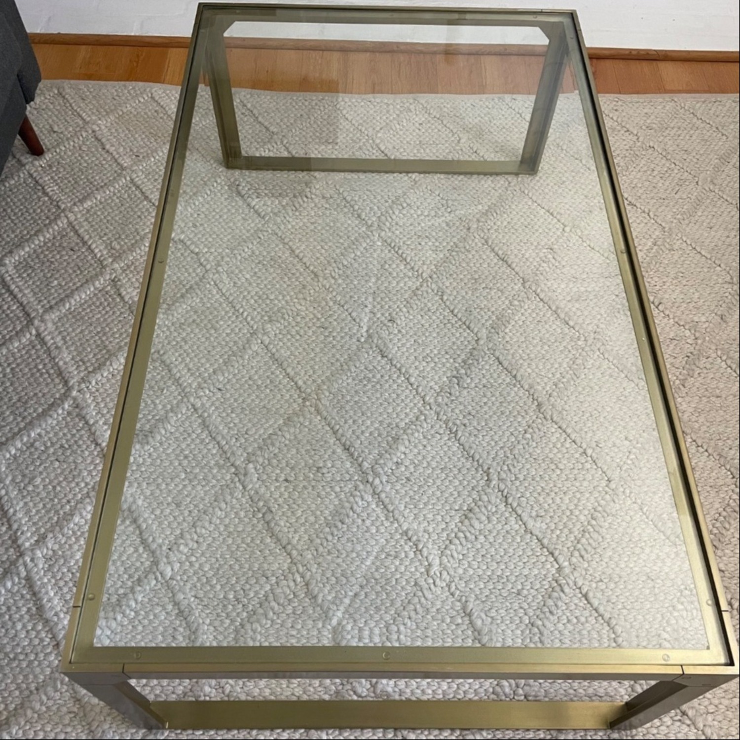 Arhaus Brass and Glass Coffee Table - image-1