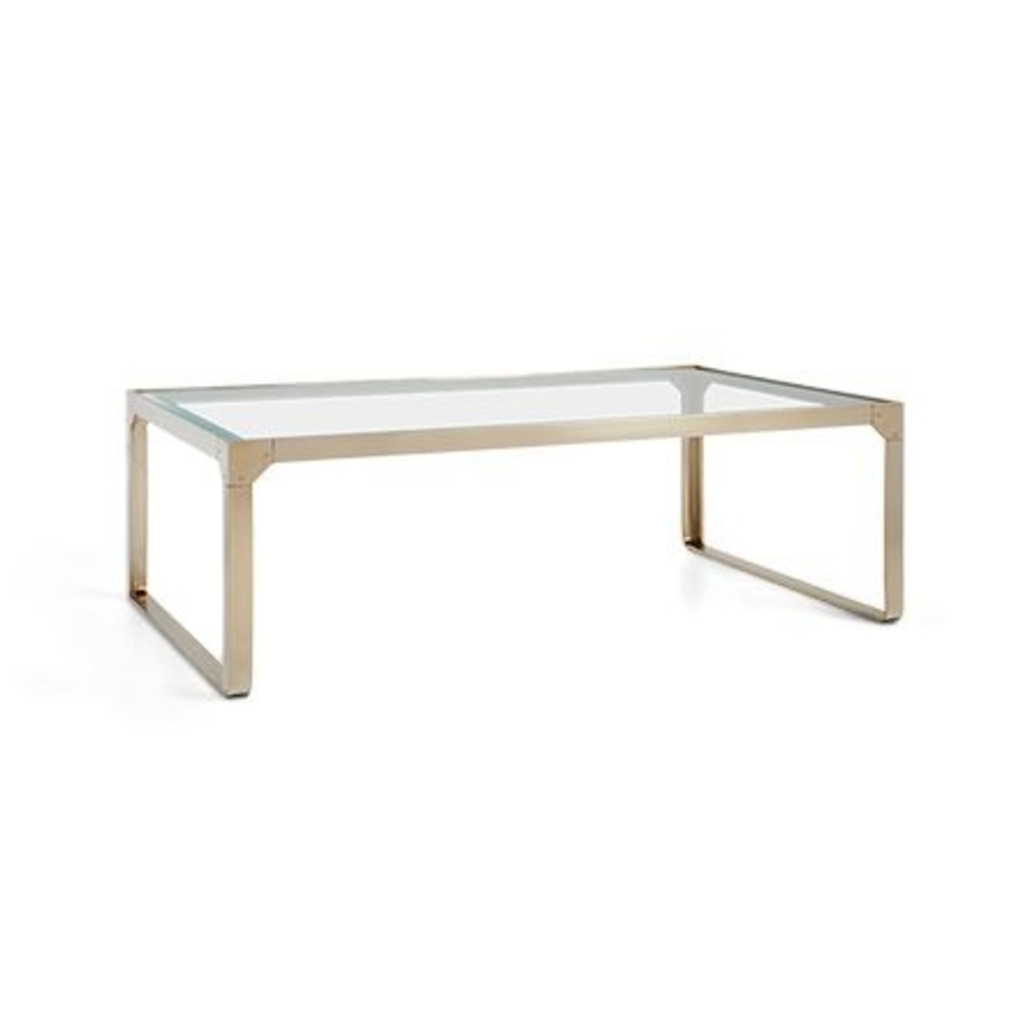 Arhaus Brass and Glass Coffee Table - image-8