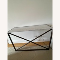 Italian Marble Top Iron Console Table 