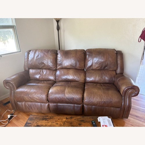 Used Power Reclining Leather Sofa for sale on AptDeco