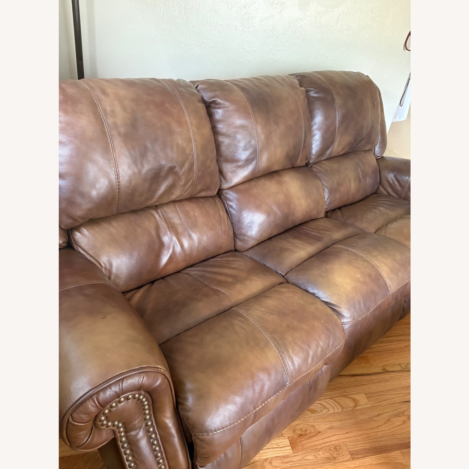 Power Reclining Leather Sofa - image-3