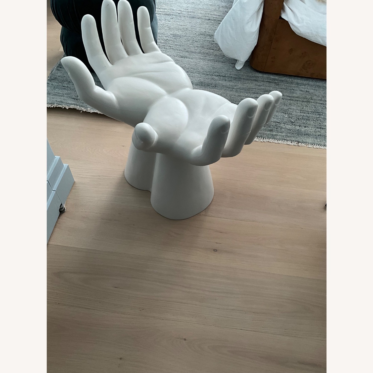 Global Views Hands White Ceramic Two Stool - image-3