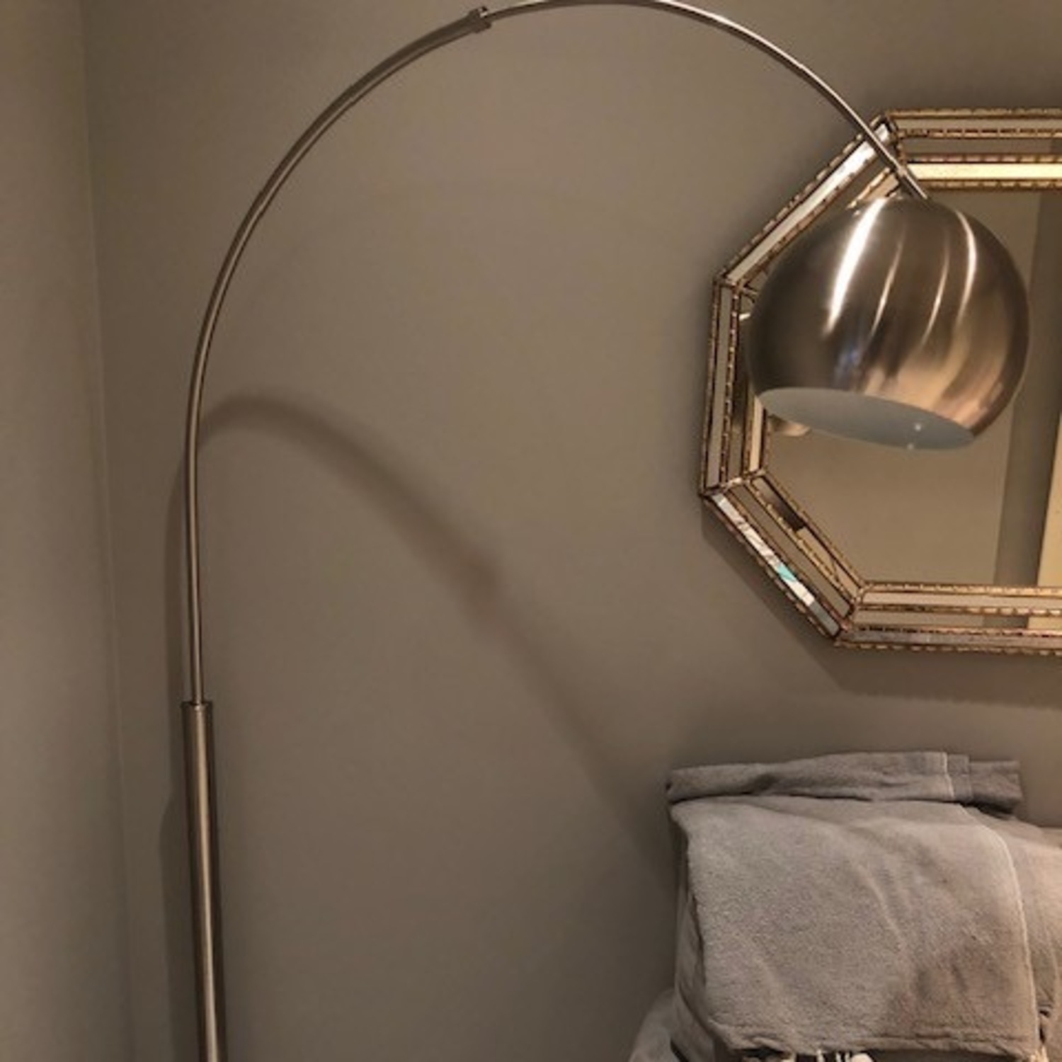 Marble Base Arc Floor Lamp - image-3