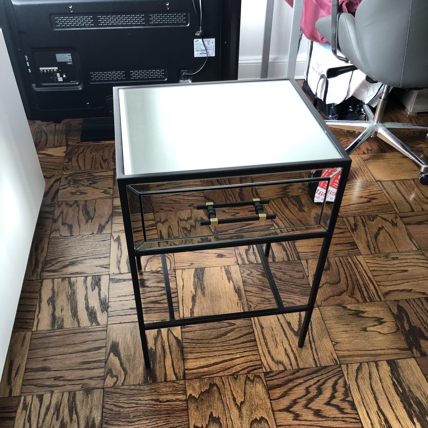 West Elm Mirrored Nightstand - image-2