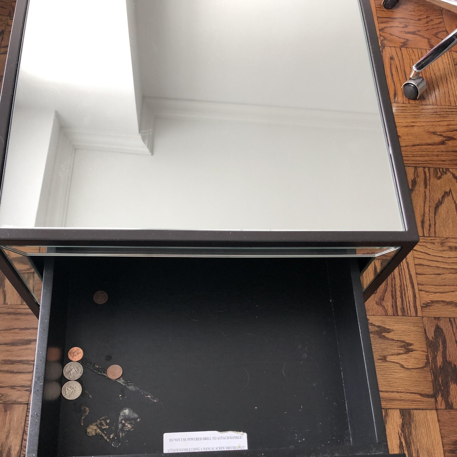 West Elm Mirrored Nightstand - image-3