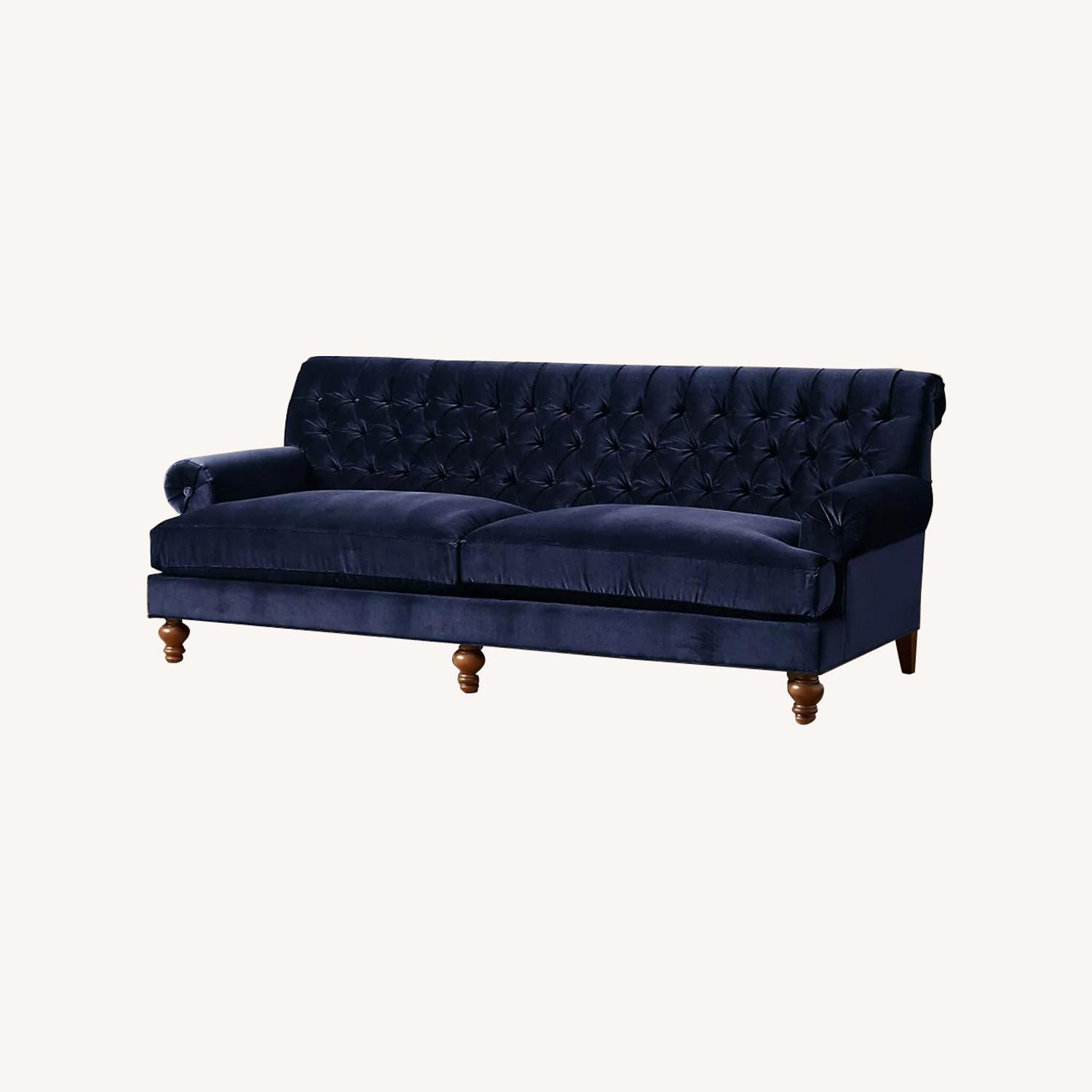 Anthropologie Velvet 3 seater sofa - image-0