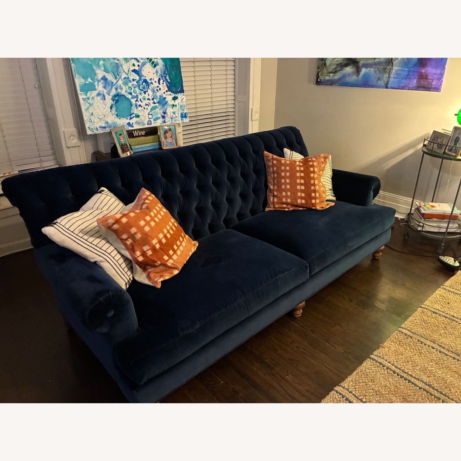 Anthropologie Velvet 3 seater sofa - image-1