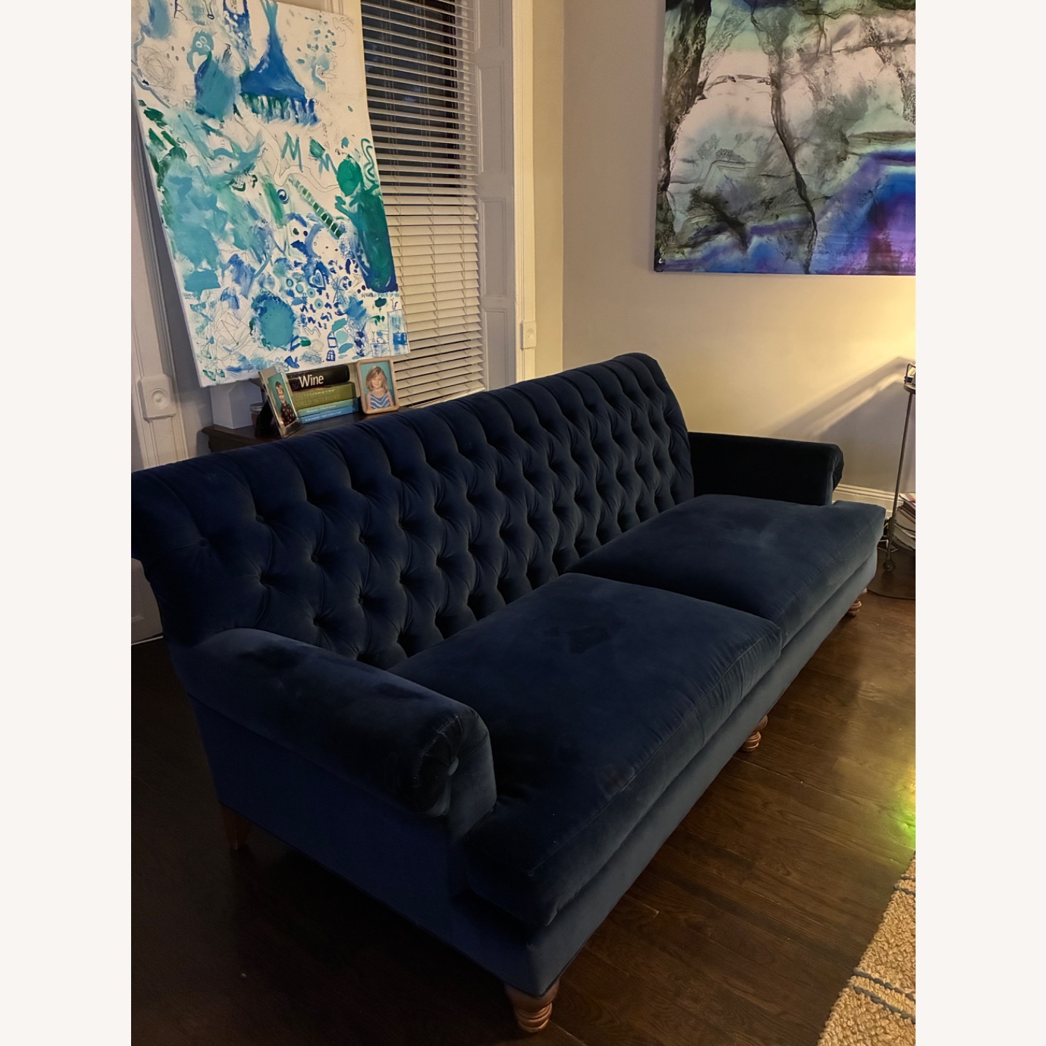 Anthropologie Velvet 3 seater sofa - image-3