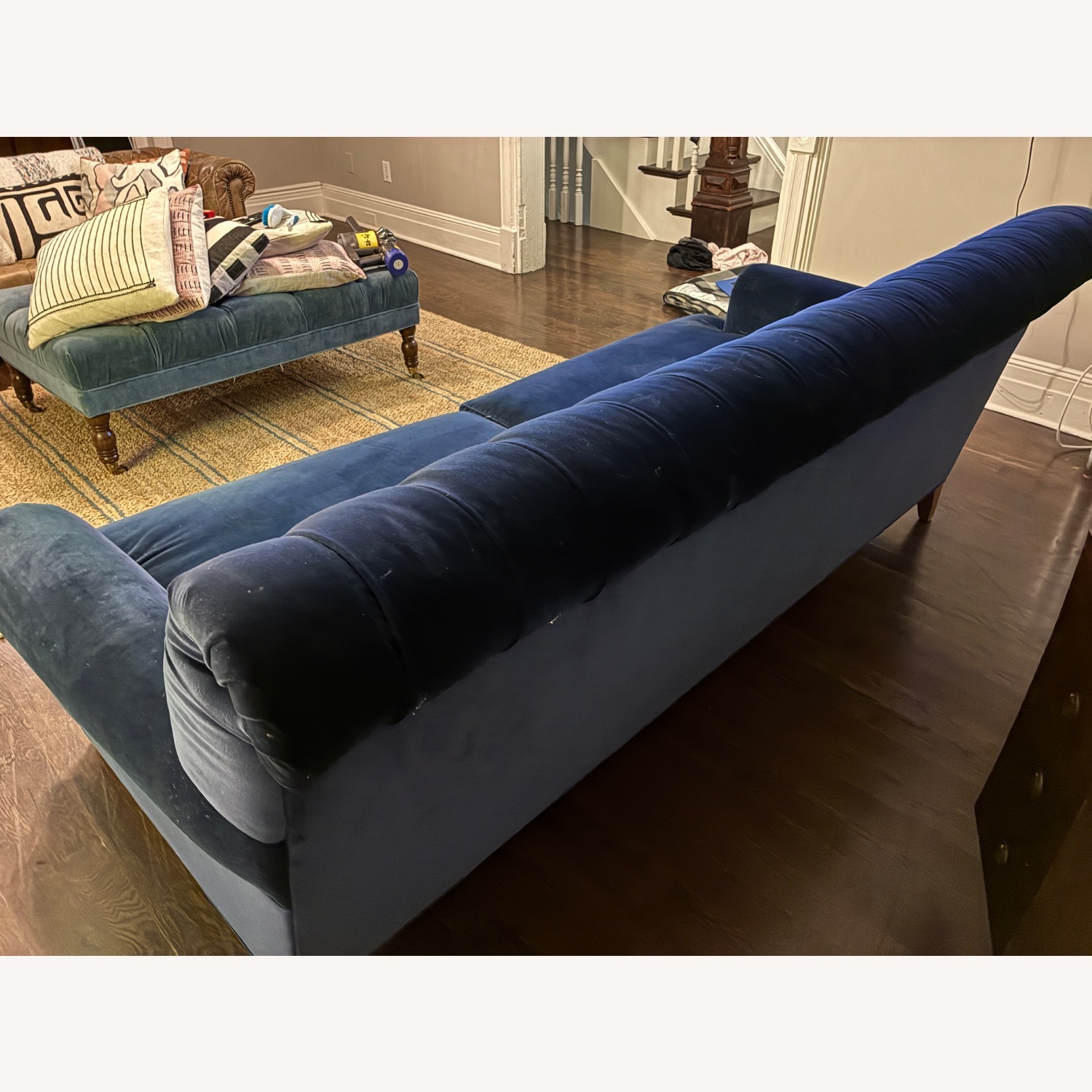 Anthropologie Velvet 3 seater sofa - image-4