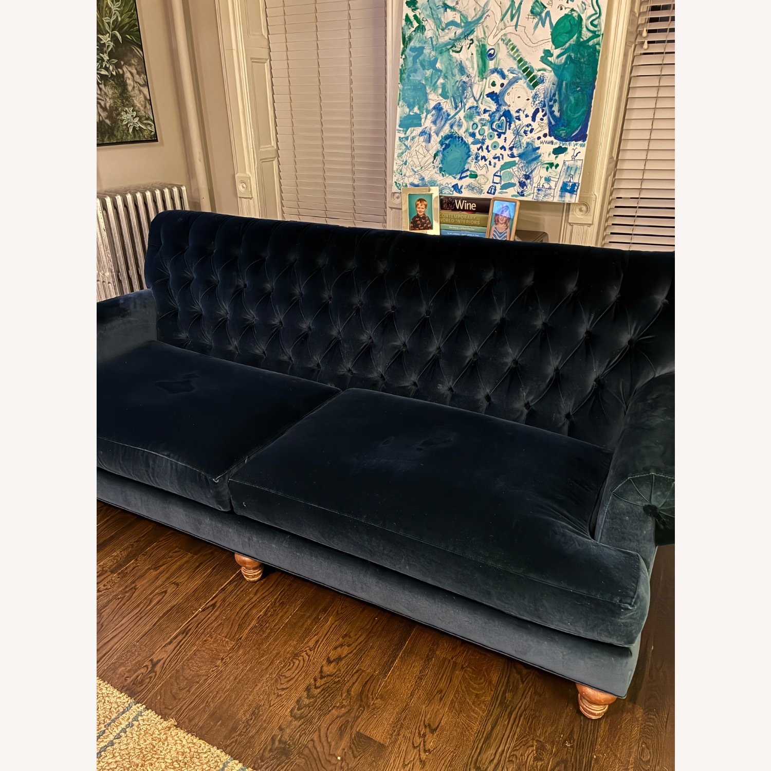 Anthropologie Velvet 3 seater sofa - image-2
