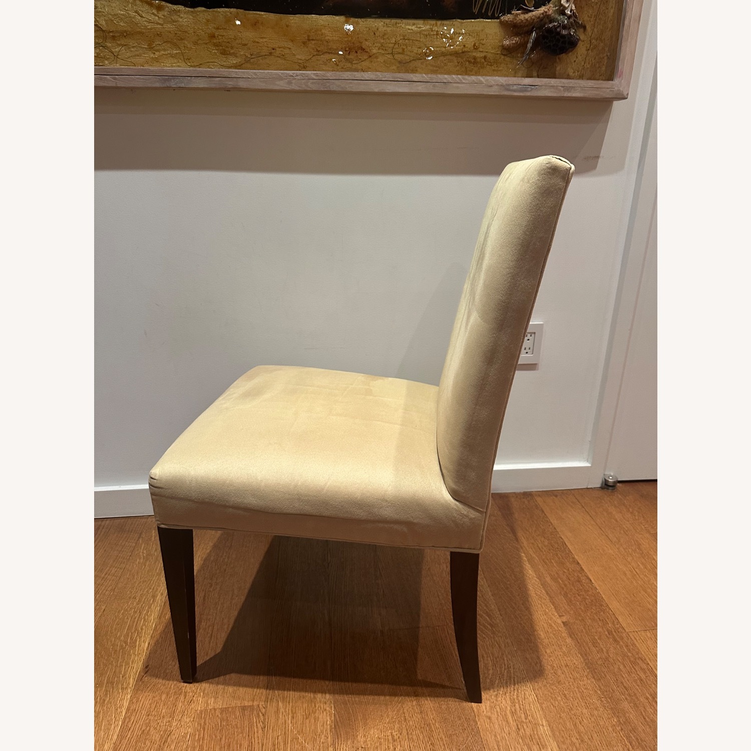 Crate & Barrel Custom Ultra Suede Dining Chairs - image-2