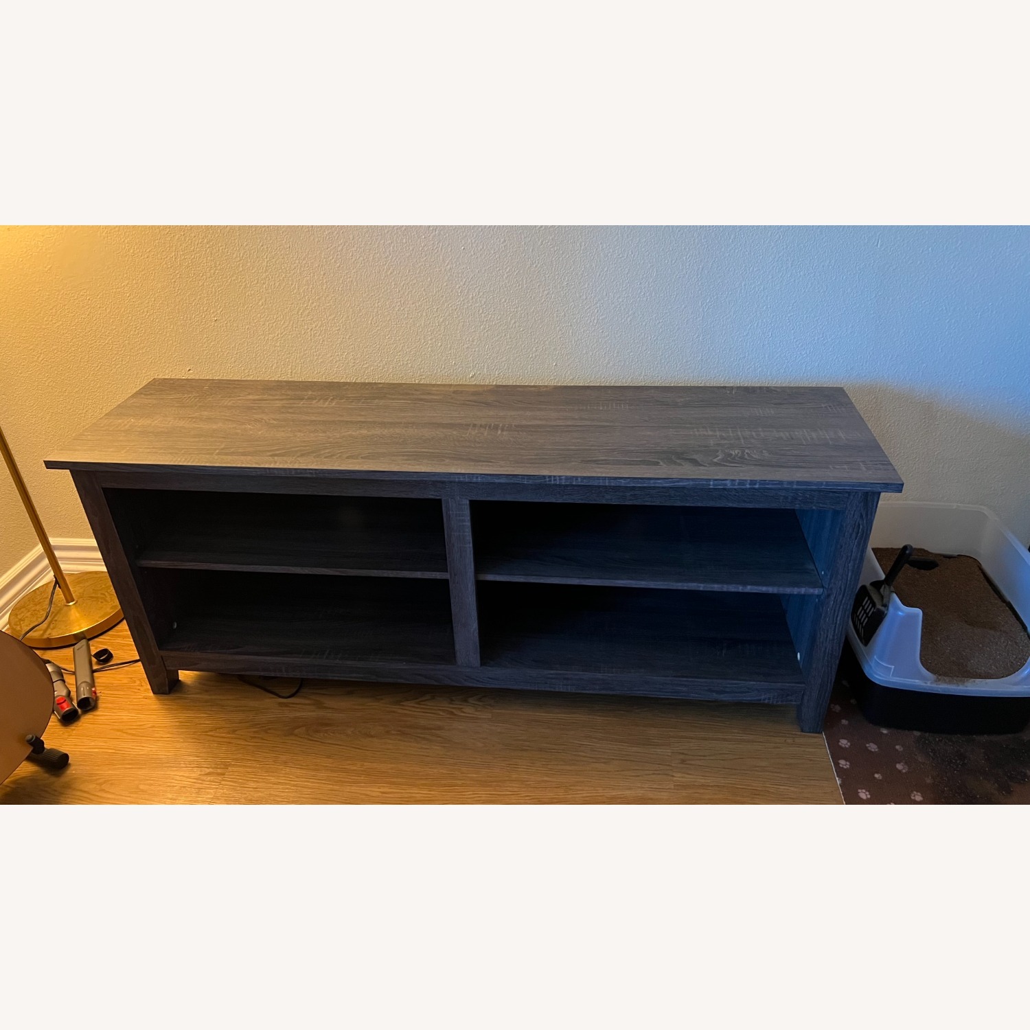 Charcoal 58” Sunbury Open Storage TV Stand - image-2