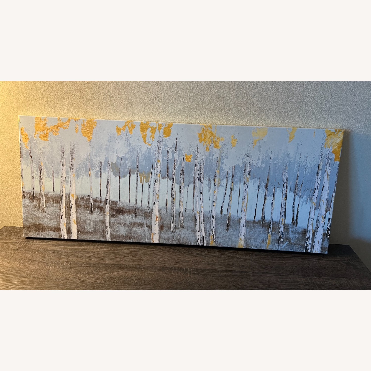 Birch Gray Day Canvas Wall Art (48” x 19”) - image-1