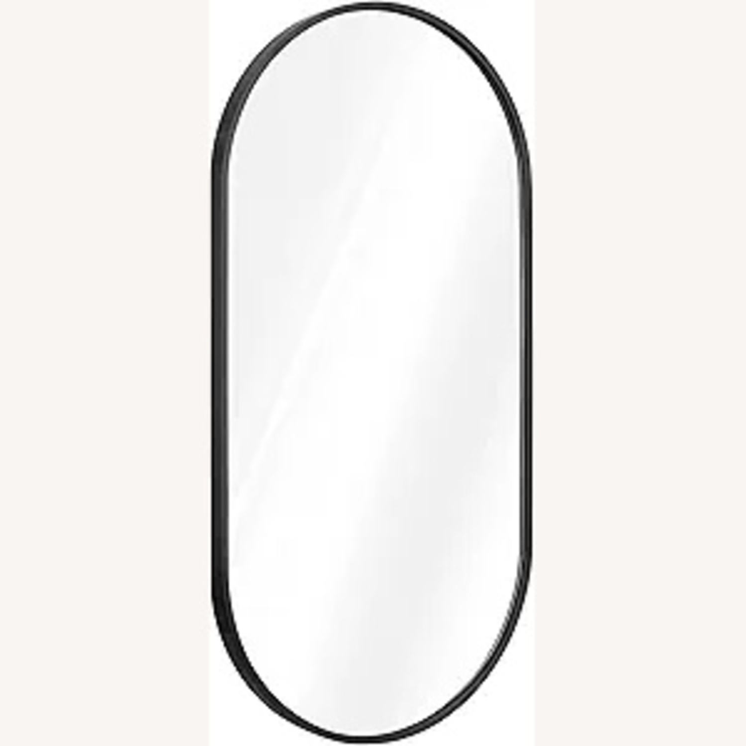 Oval Wall Mirror with Black Aluminum Frame - image-4