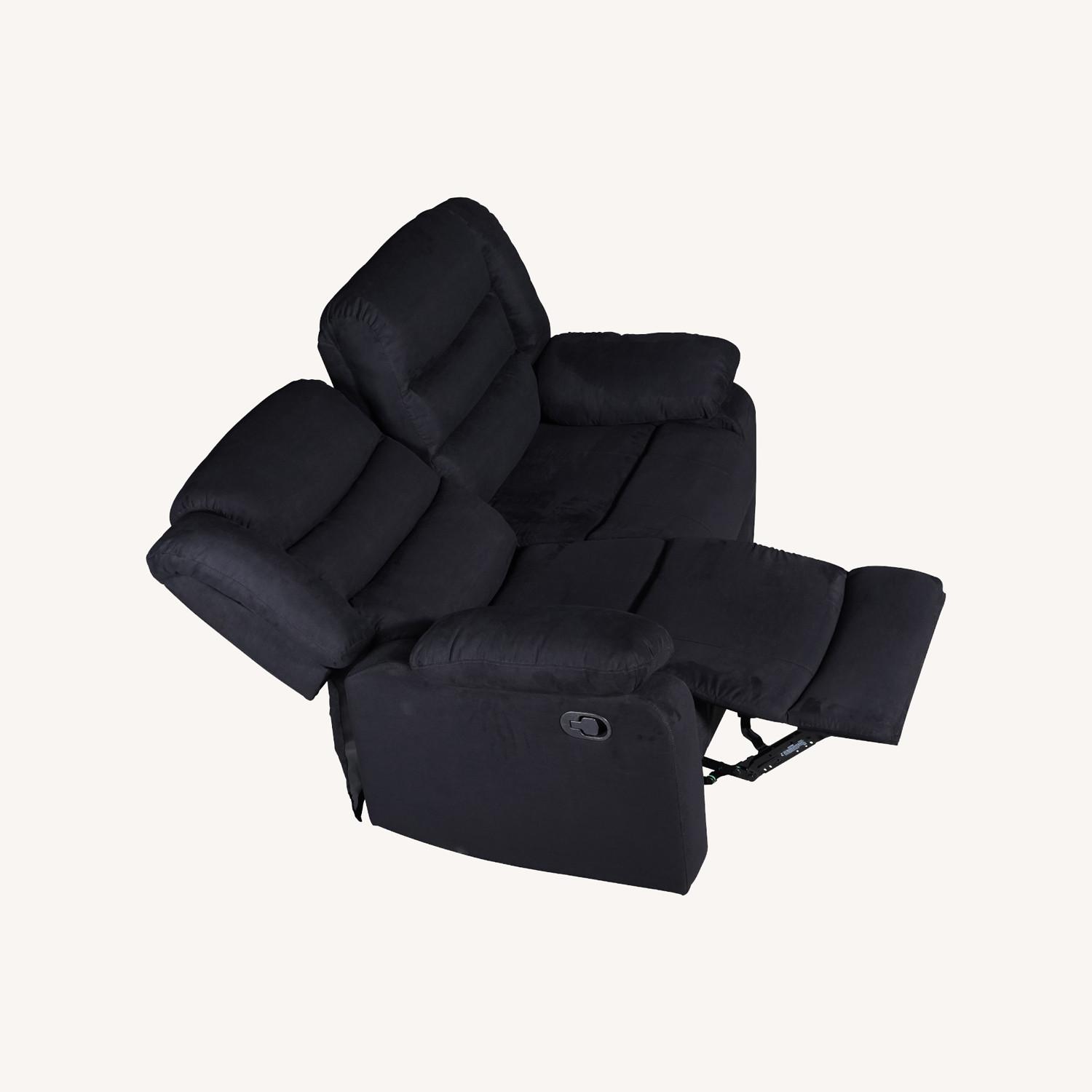 59"Microfiber Manual Reclining Loveseat - image-0