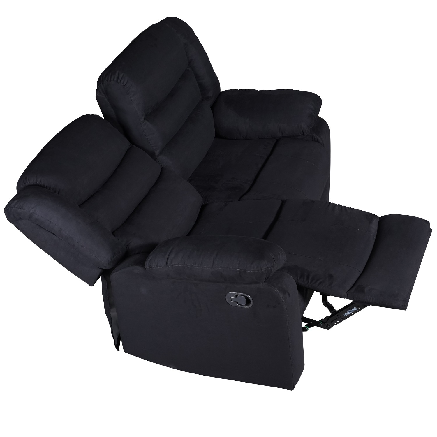 59"Microfiber Manual Reclining Loveseat - image-1