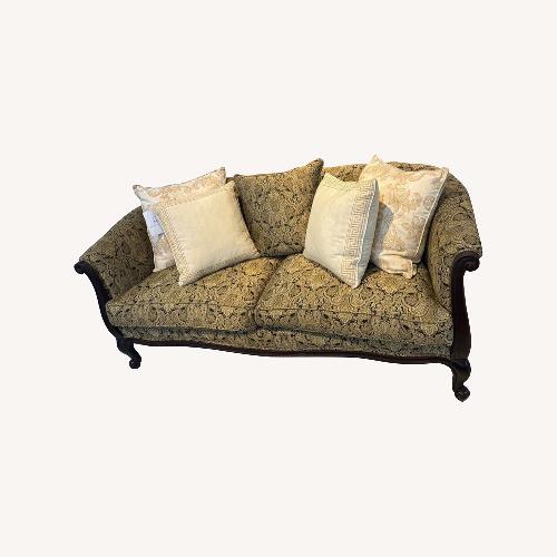 Used Drexel Heritage Dominique Patterned Fabric Sofa for sale on AptDeco
