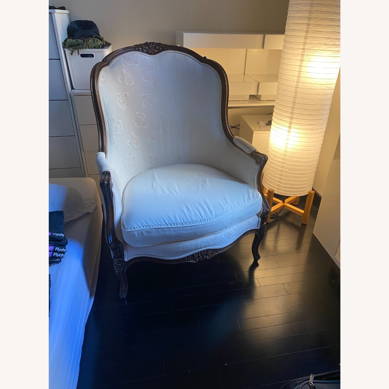 Vintage French-Style Upholstered Armchair - image-2