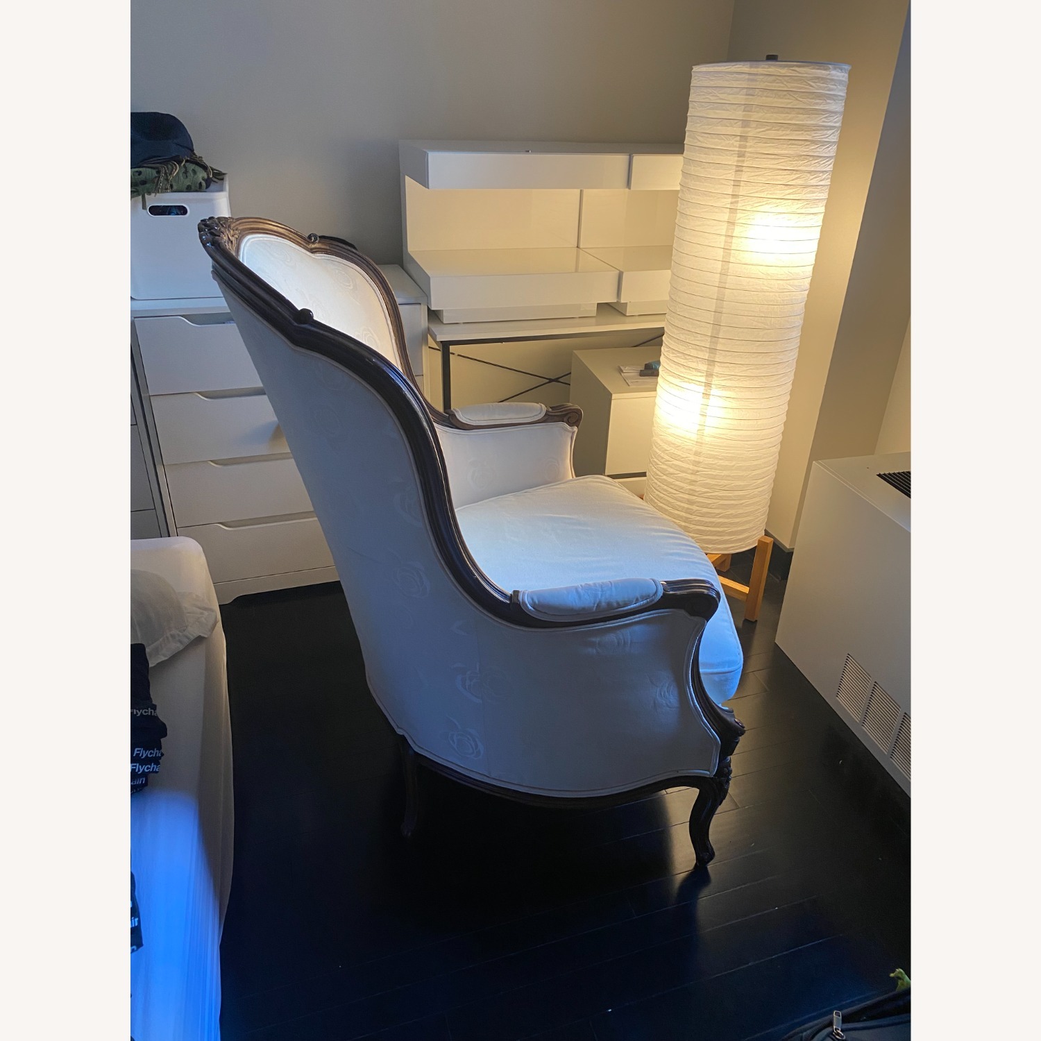 Vintage French-Style Upholstered Armchair - image-3