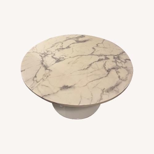 Used Modshop Round Marble Kitchen Table  for sale on AptDeco