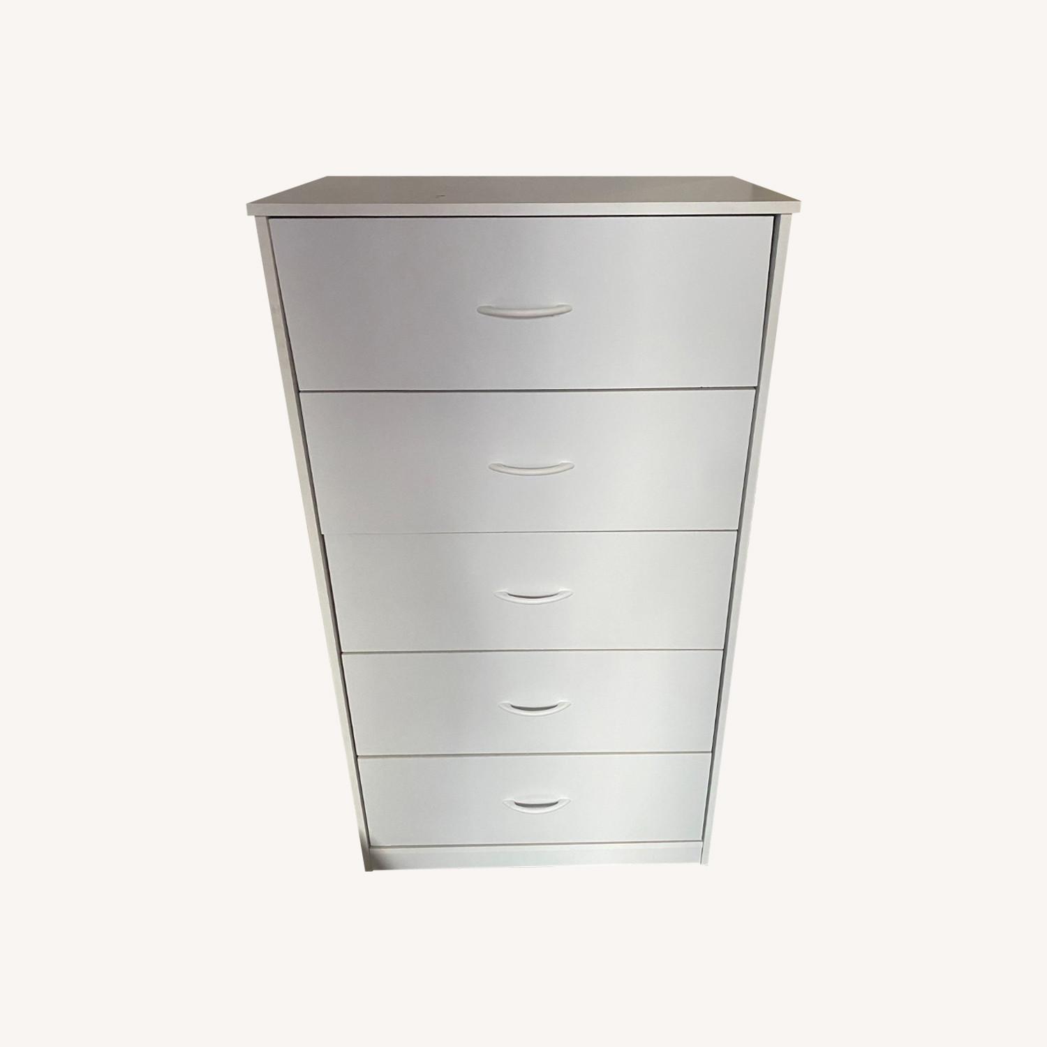 White 5-Drawer Tall Dresser - image-5