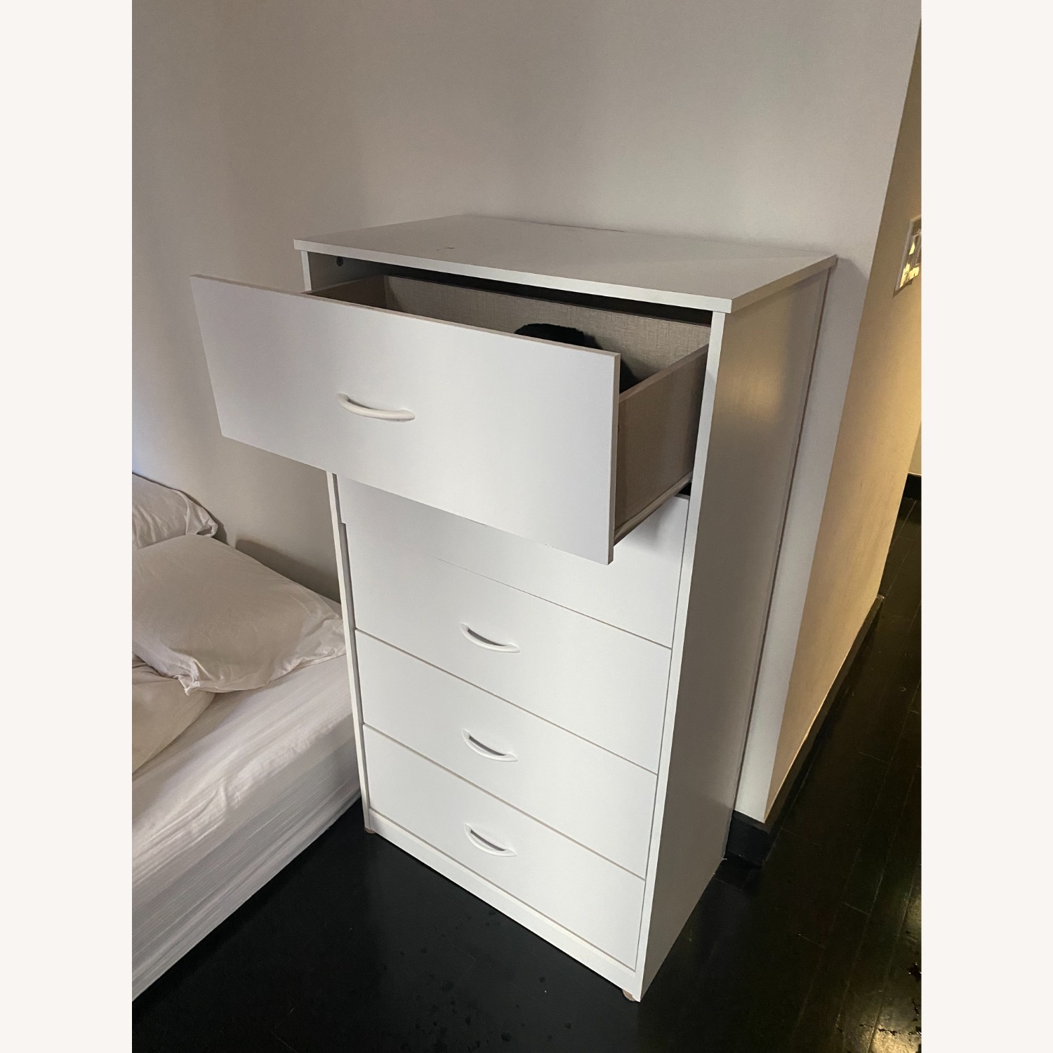 White 5-Drawer Tall Dresser - image-3