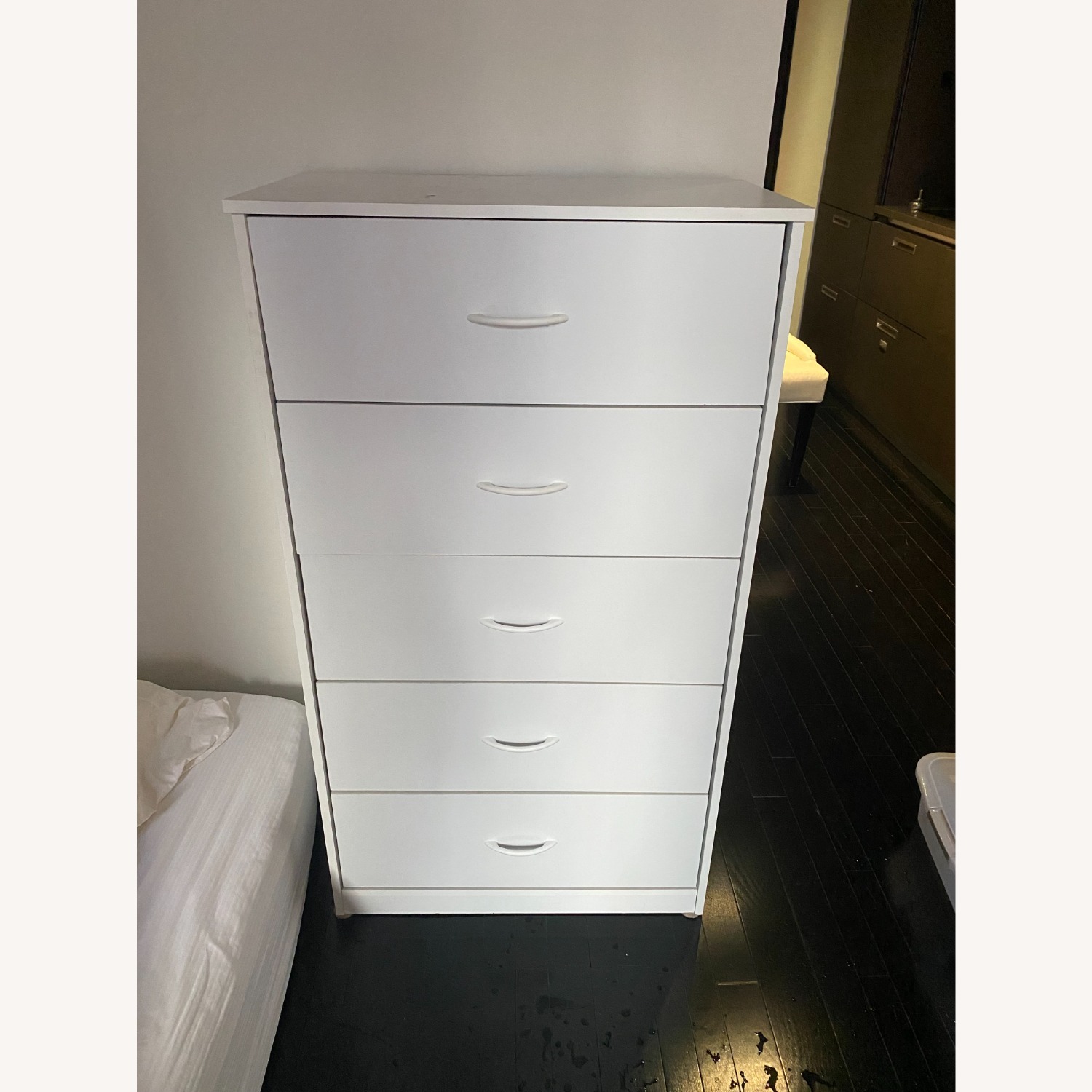 White 5-Drawer Tall Dresser - image-1